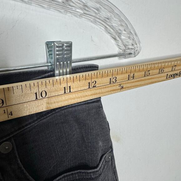 Madewell Women’s 25 Cali Demi Boot Jeans Black Button Fly High Rise Stretch - Picture 10 of 13